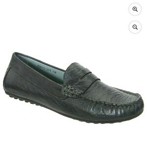 David Tate Carson loafers moccasins Black Leather slip on 8.5